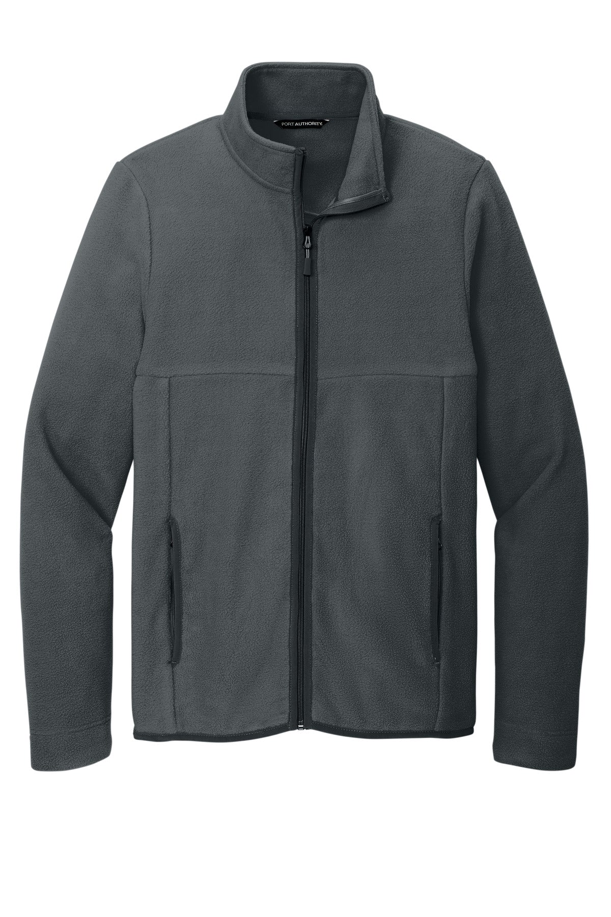 Front View of Charcoal Port Authority Connection Fleece Jacket F110