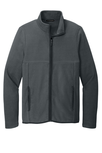 Front View of Charcoal Port Authority Connection Fleece Jacket F110