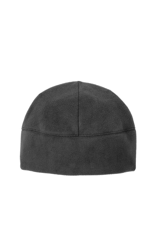 Front View of Charcoal Port Authority Fleece Beanie. C918
