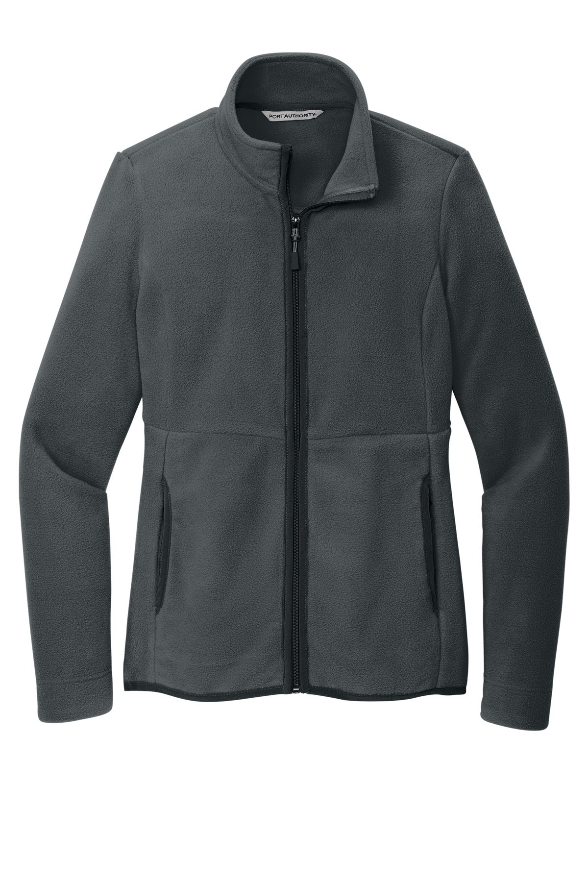 Front View of Charcoal Port Authority Women's Connection Fleece Jacket L110