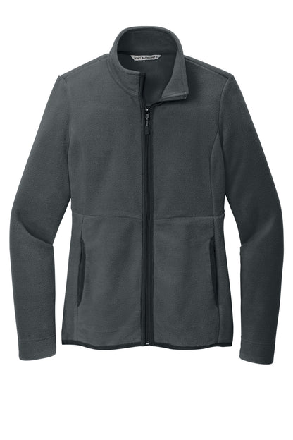 Front View of Charcoal Port Authority Women's Connection Fleece Jacket L110