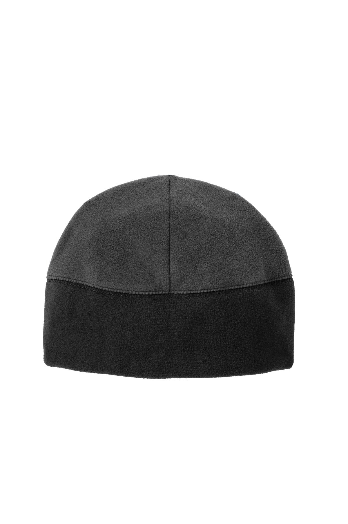 Front View of Charcoal/Black Port Authority Fleece Beanie. C918