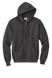 Front View of CharcoalHt Champion Powerblend Full-Zip Hoodie.S800