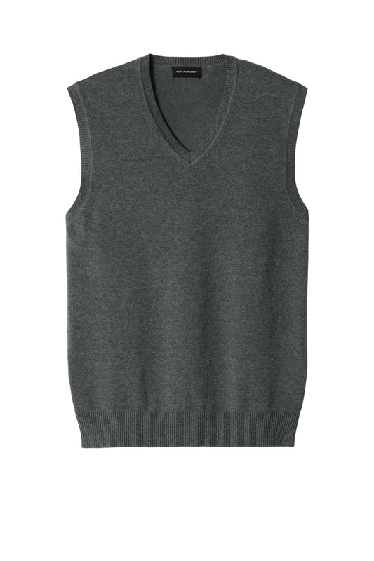 Front View of CharcoalHt Port Authority Easy Care Sweater Vest SW2860