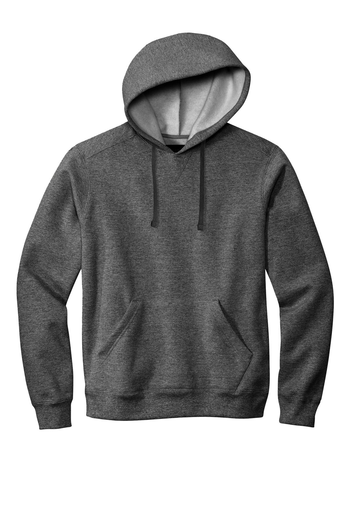 Front View of CharcoalHt Volunteer Knitwear Chore Fleece Pullover Hoodie VL130H