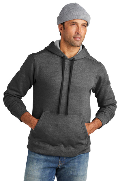 Front View of CharcoalHt Volunteer Knitwear Chore Fleece Pullover Hoodie VL130H