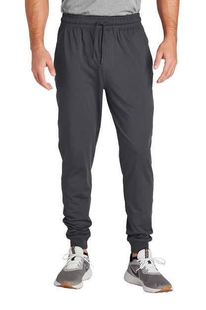 Front View of CharGrey Sport-Tek Sport-Wick Stretch Jogger PST858