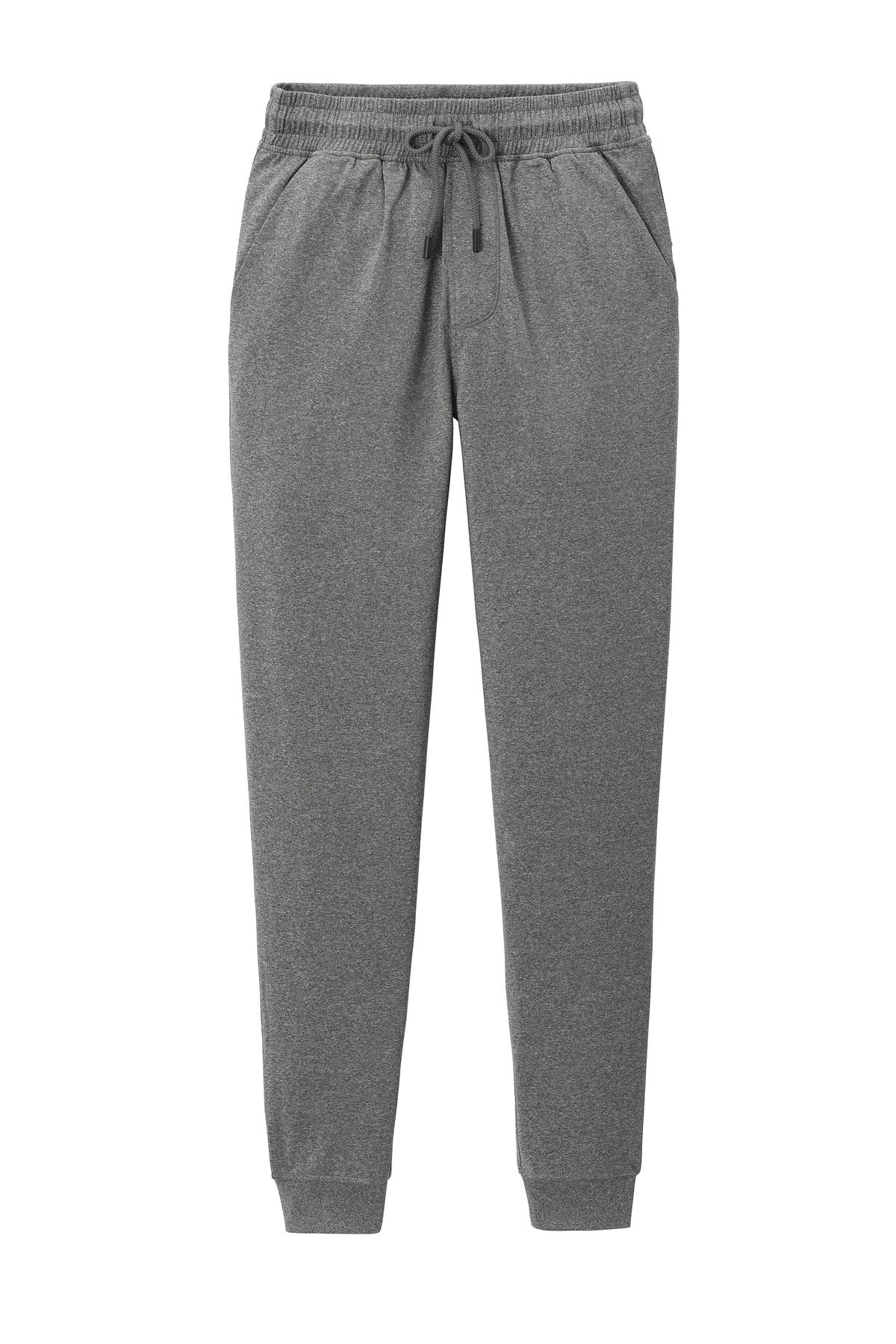 Front View of CharGreyHt Sport-Tek Sport-Wick Stretch Jogger PST858