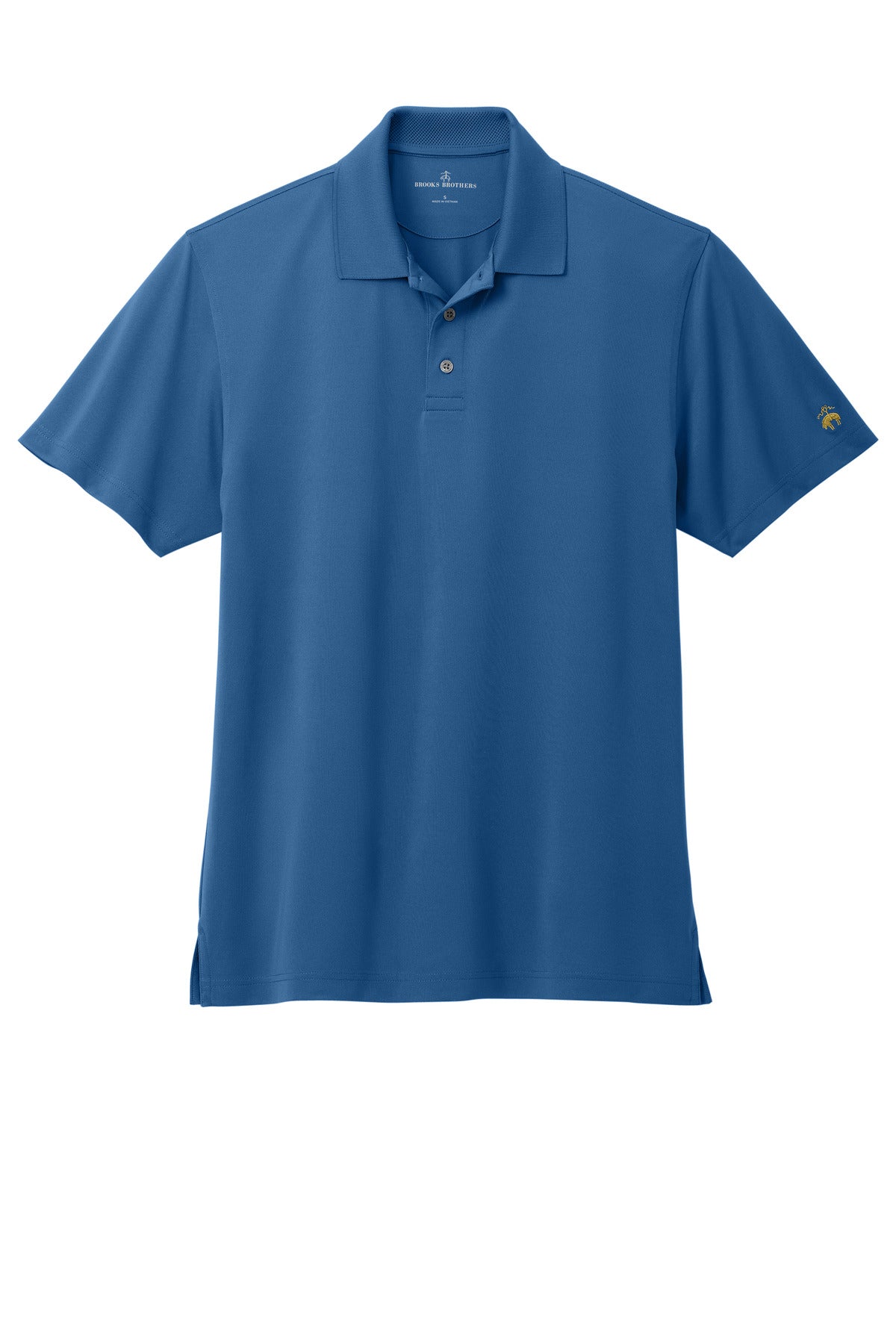 Front View of CharterBlu Brooks Brothers Mesh Pique Performance Polo BB18220