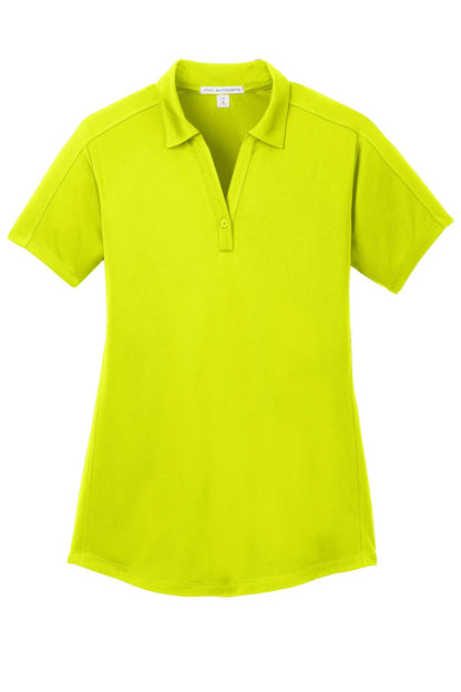 Front View of Citron Port Authority Women's Diamond Jacquard Polo. L569