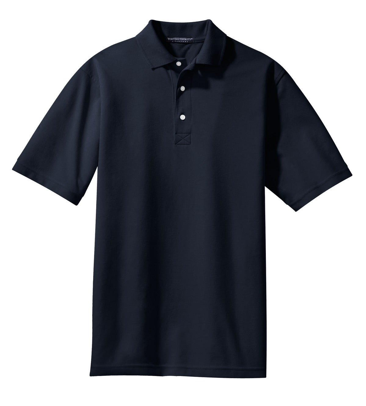 Front View of Classic Navy Port Authority Rapid Dry Polo. K455