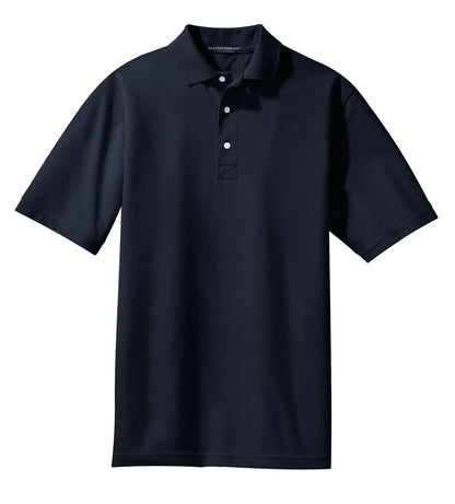 Front View of Classic Navy Port Authority Rapid Dry Polo. K455