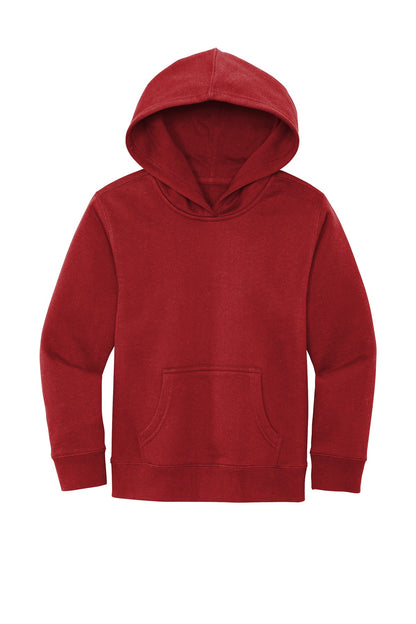 Front View of Classic Red District Youth V.I.T. Fleece Hoodie DT6100Y