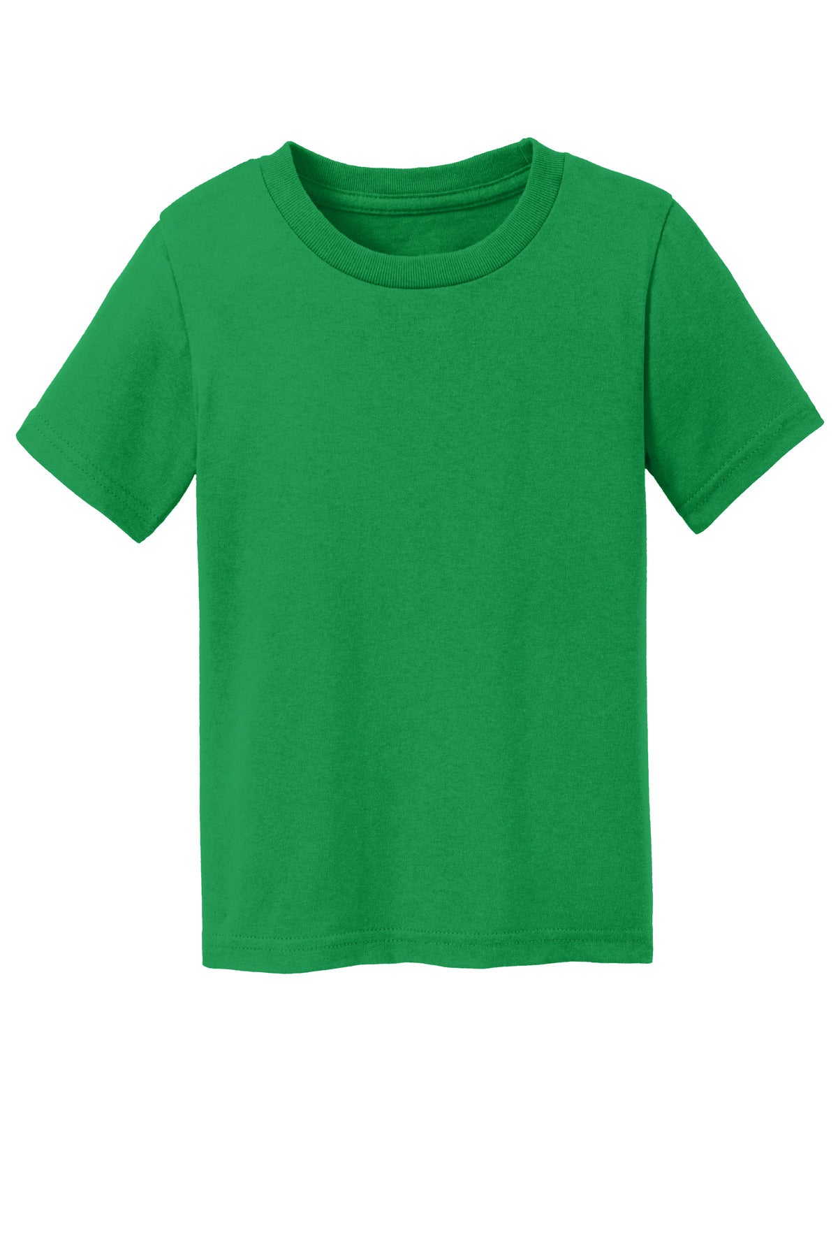 Front View of Clover Green Port & Company Toddler Core Cotton Tee. CAR54T