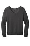 Front View of Coal Port & Company Women's Beach Wash Garment-Dyed V-Neck Sweatshirt LPC098V
