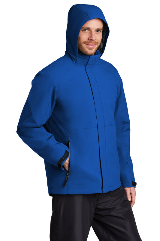 Front View of Cobalt Blue Port Authority Insulated Waterproof Tech Jacket J405
