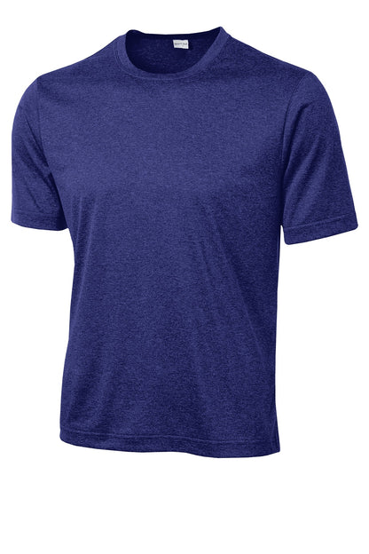 Front View of Cobalt Hthr Sport-Tek Tall Heather Contender Tee. TST360
