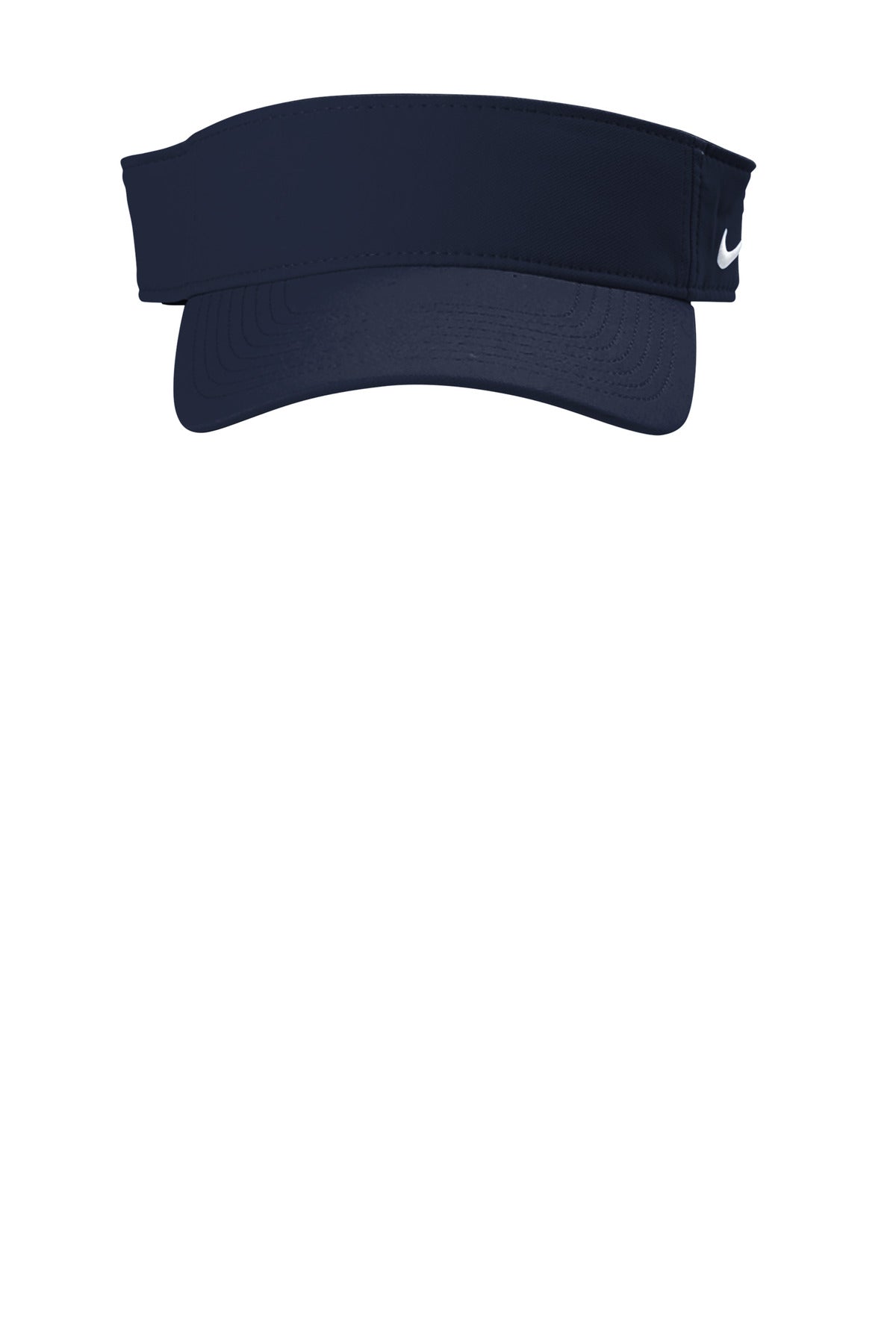 Front View of ColNavy Nike Dri-FIT Team Performance Visor NKFB5675
