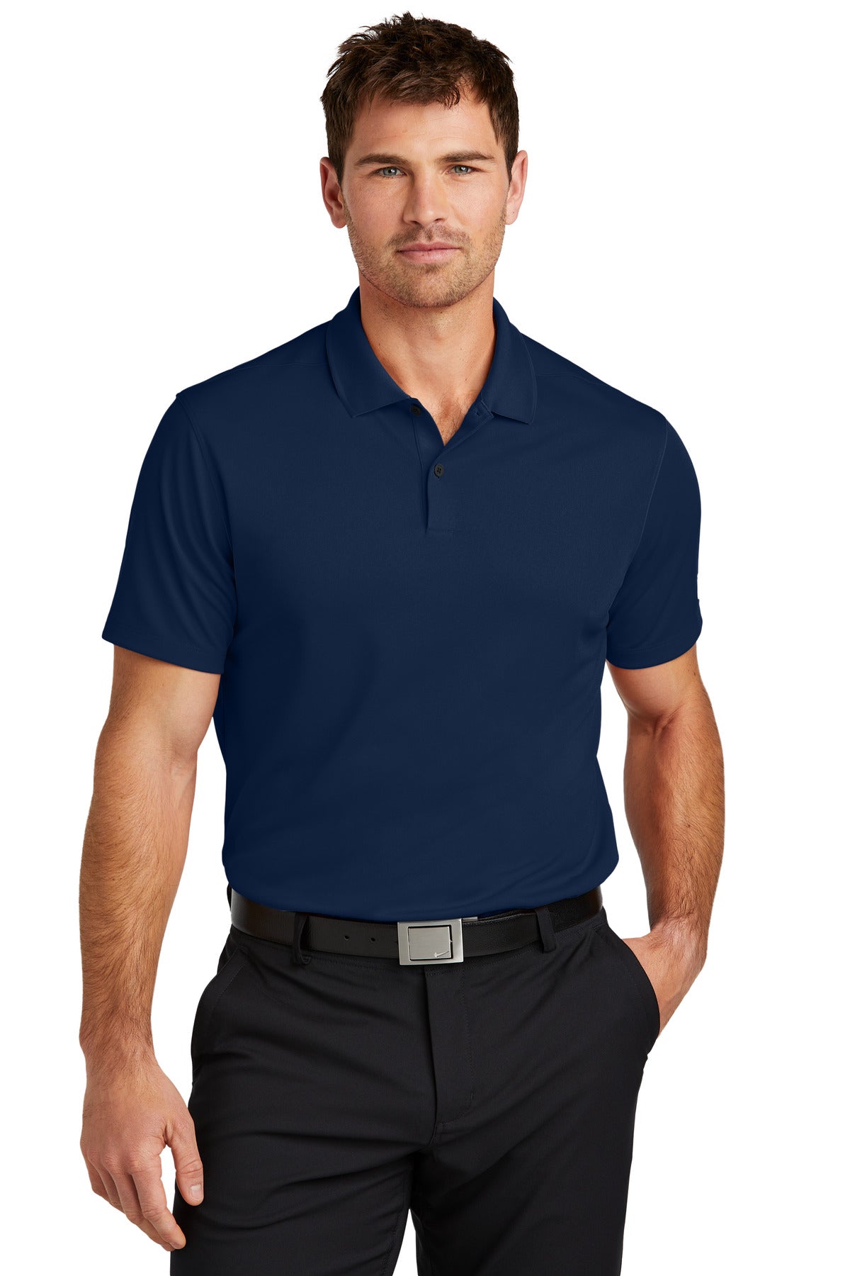 Front View of ColNavy Nike Victory Solid Polo NKDX6684