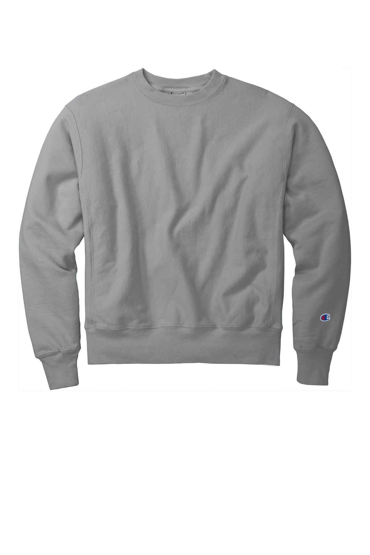 Front View of Concrete Champion Reverse Weave Garment-Dyed Crewneck Sweatshirt. GDS149