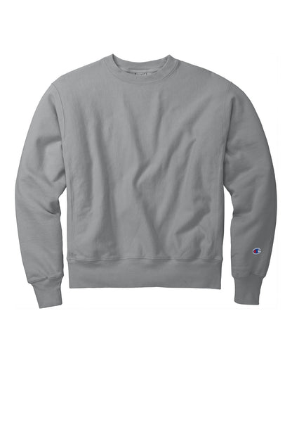 Front View of Concrete Champion Reverse Weave Garment-Dyed Crewneck Sweatshirt. GDS149