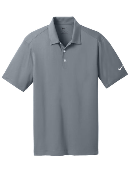 Front View of Cool Grey Nike Dri-FIT Vertical Mesh Polo. 637167