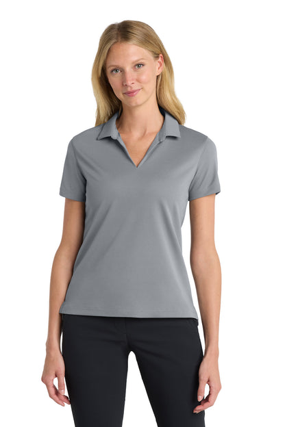 Front View of CoolGrey Nike Women's Dri-FIT Micro Pique 2.0 Polo NKDC1991