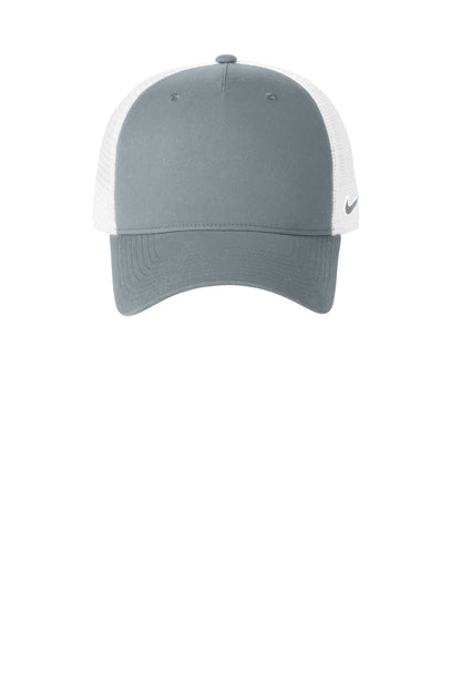 Front View of CoolG/Wht Nike Snapback Mesh Trucker Cap NKFN9893
