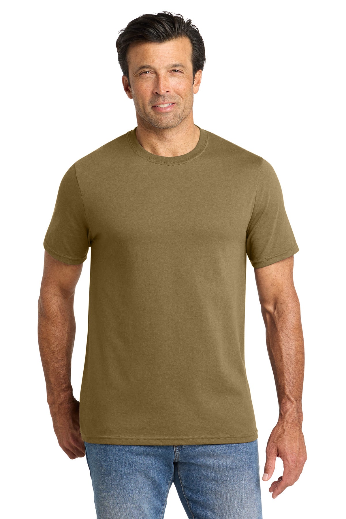 Front View of CoyoteBrn Volunteer Knitwear All-American Tee VL100