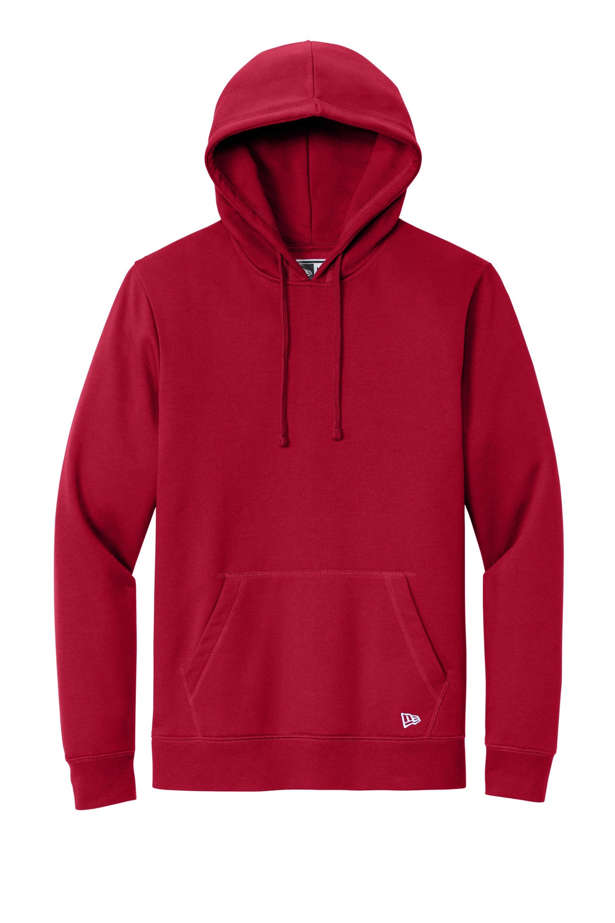 Front View of Crimson New Era Comeback Fleece Pullover Hoodie NEA550