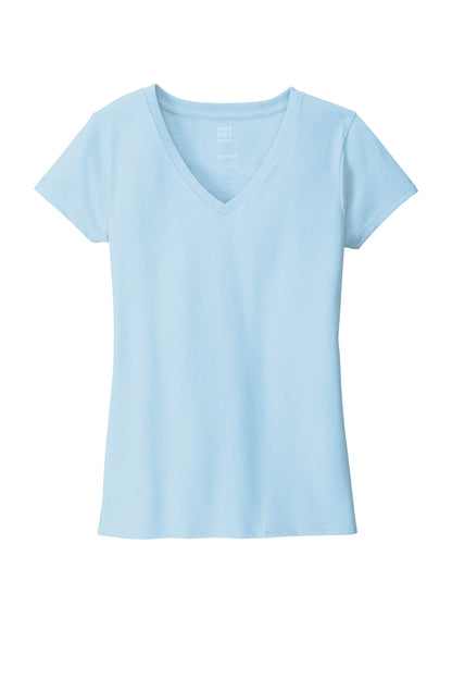 Front View of CrystlBlue District Women's Re-Tee V-Neck DT8001