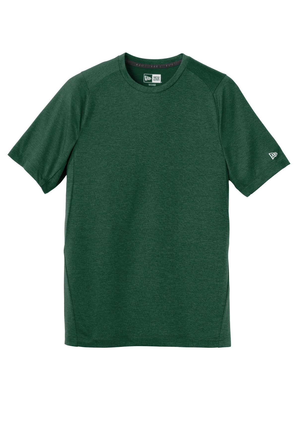 Front View of Dark Green New Era Series Performance Crew Tee. NEA200