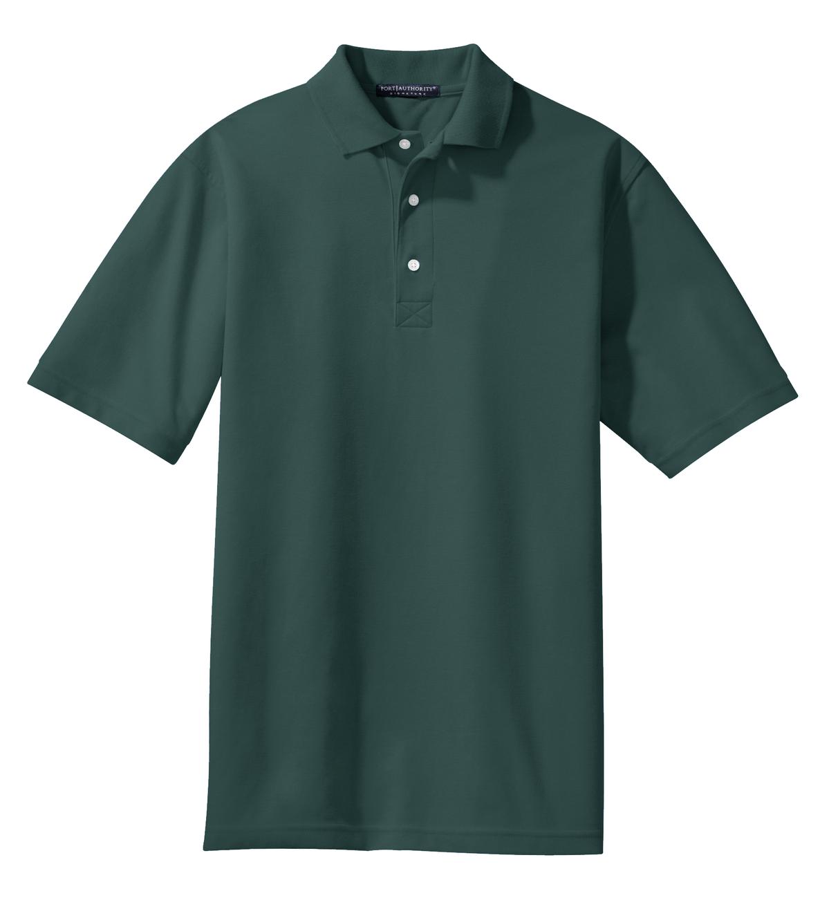 Front View of Dark Green Port Authority Rapid Dry Polo. K455