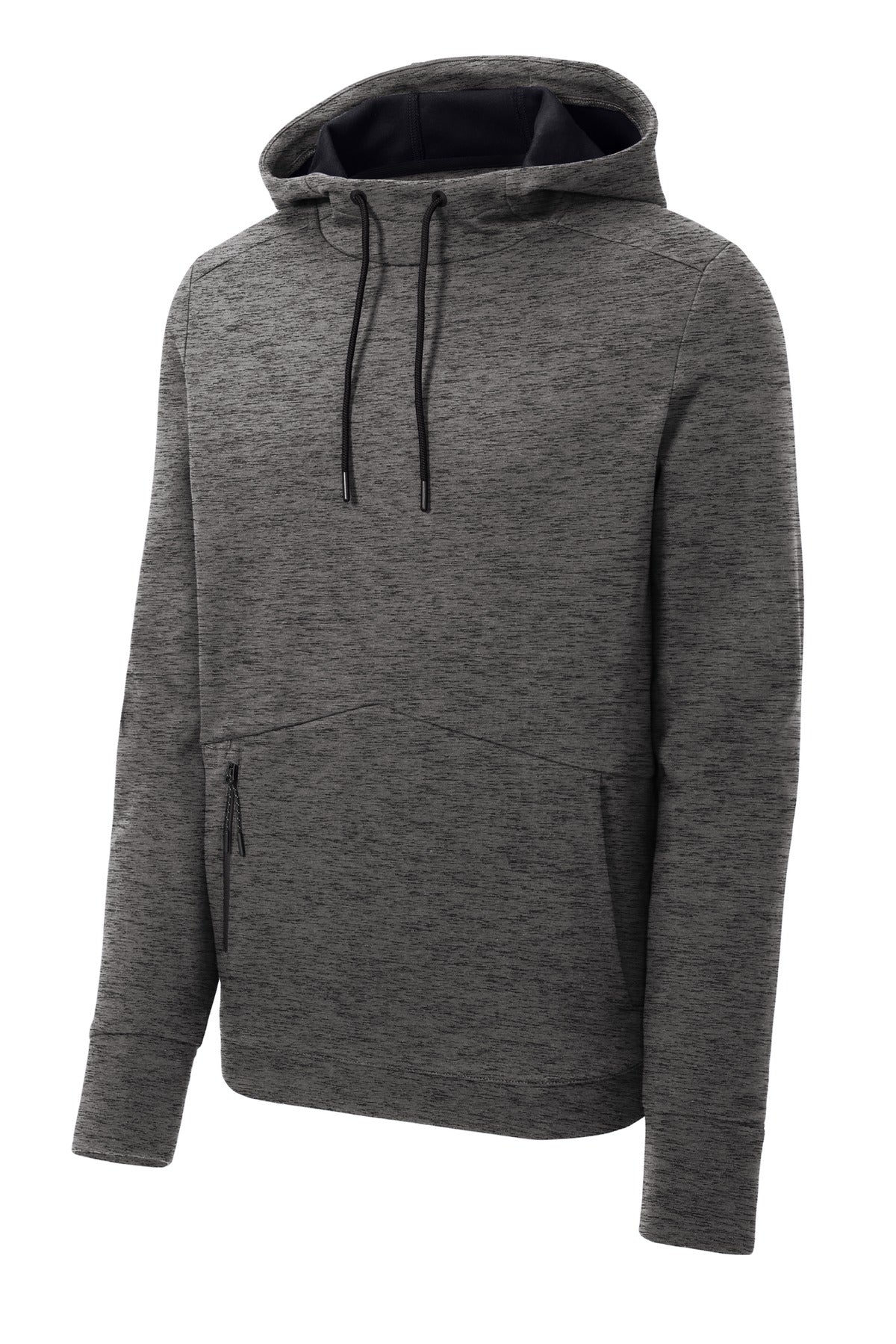 Front View of Dark Grey Hthr Sport-Tek Triumph Hooded Pullover ST280