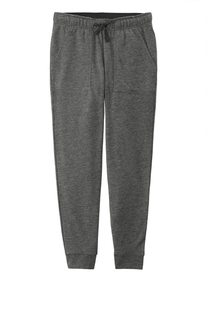 Front View of Dark Grey Hthr Sport-Tek Women's PosiCharge Tri-Blend Wicking Fleece Jogger LST299
