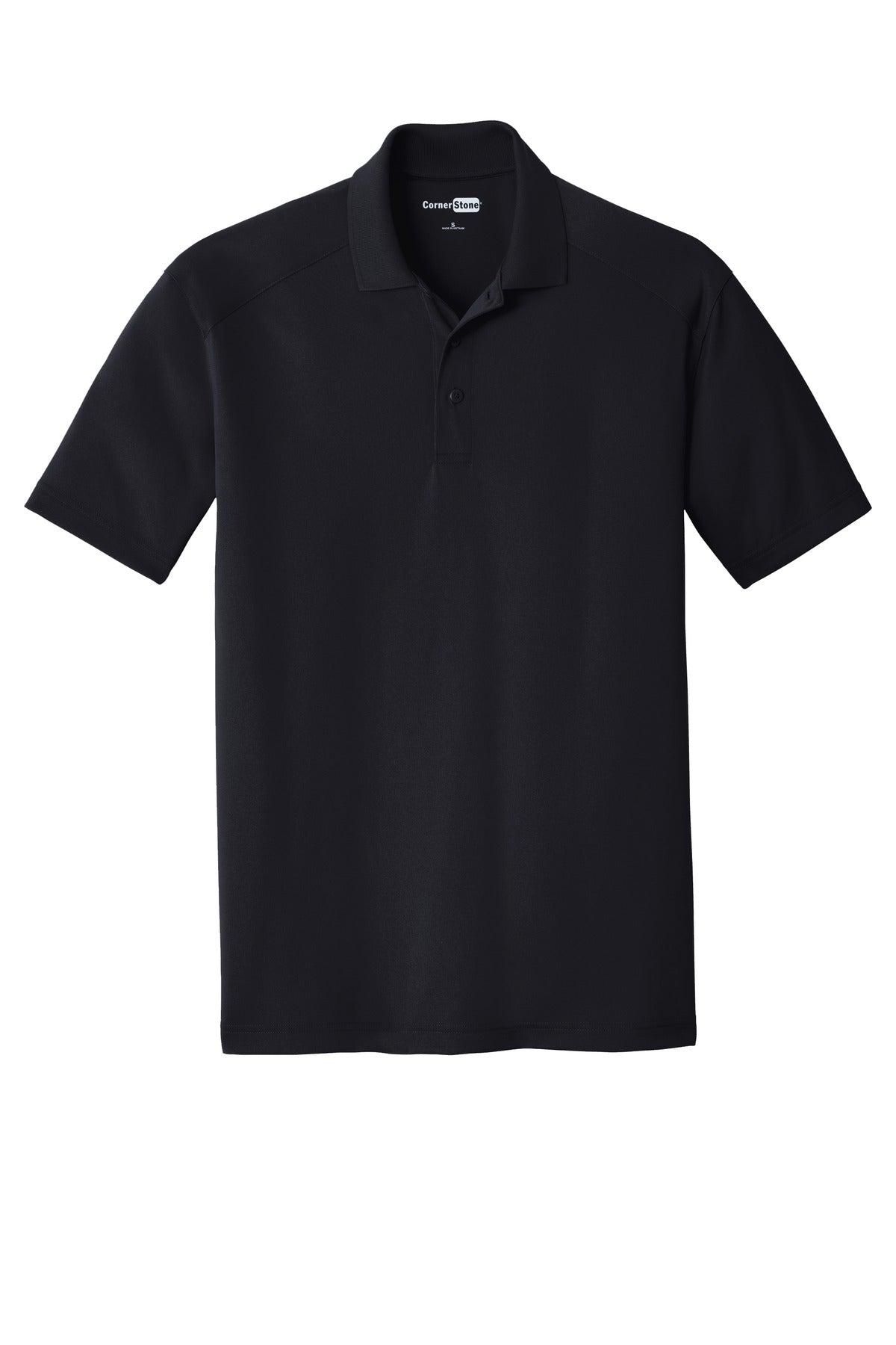 Front View of Dark Navy CornerStone Select Lightweight Snag-Proof Polo. CS418
