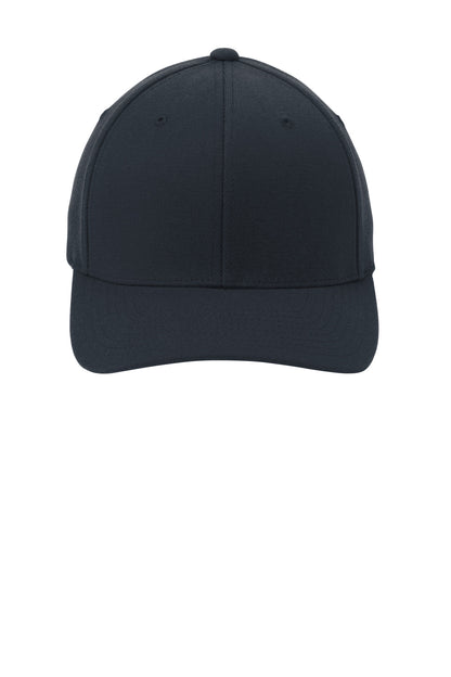 Front View of Dark Navy Port Authority Flexfit Wool Blend Cap. C928