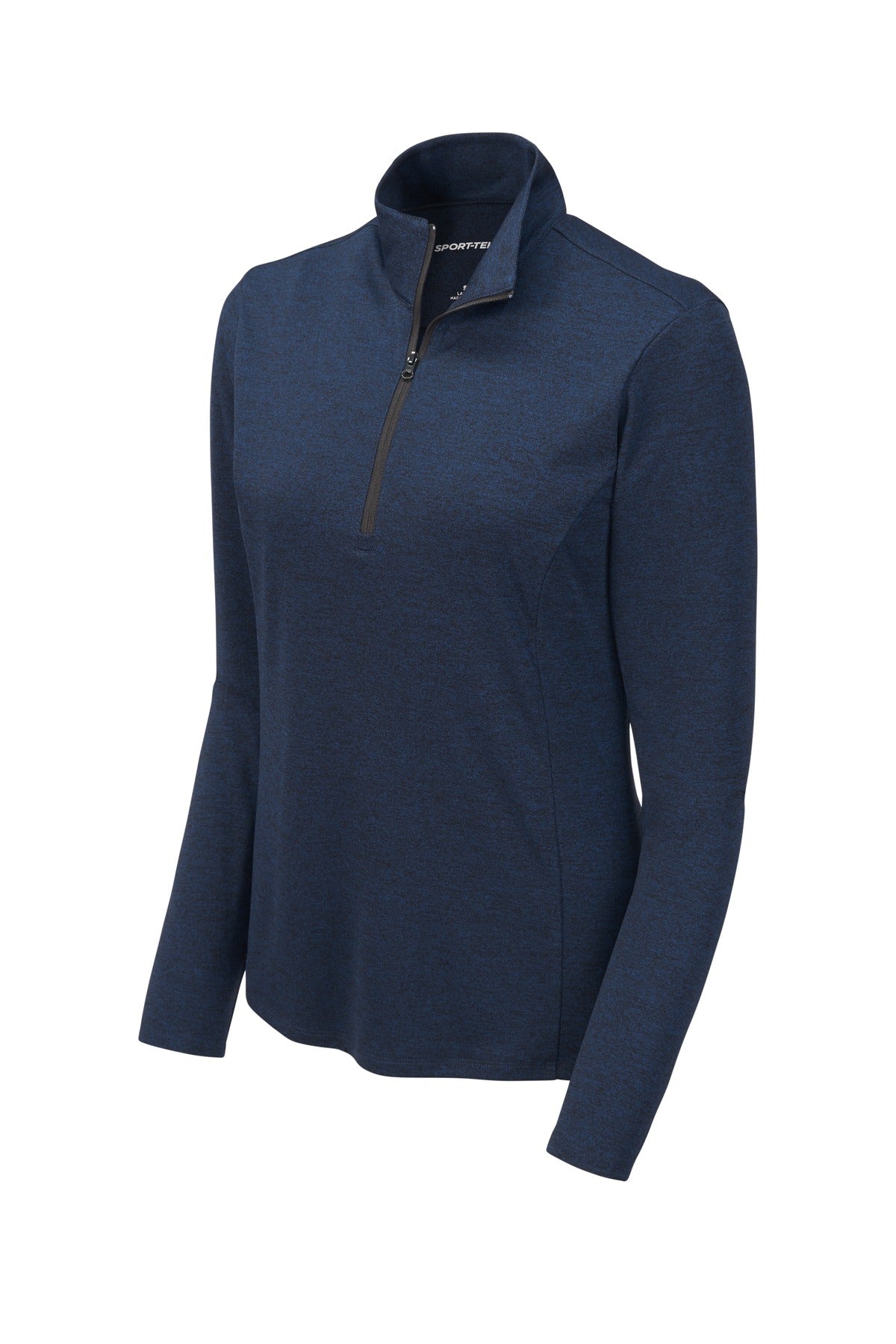 Front View of Dark Royal Hth Sport-Tek Women's Endeavor 1/2-Zip Pullover. LST469