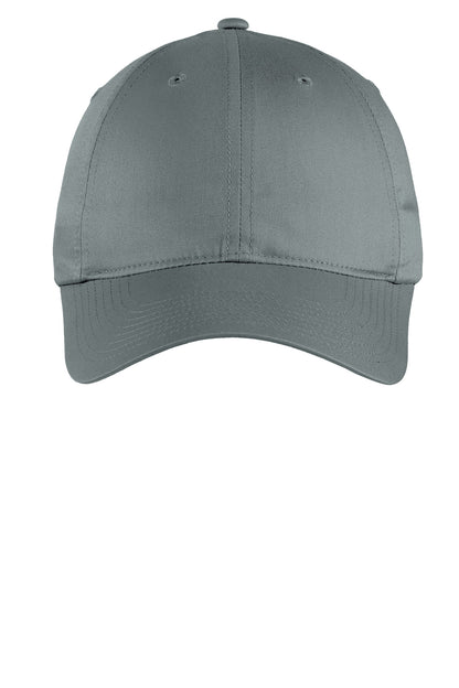 Front View of DarkGrey Nike Unstructured Cotton/Poly Twill Cap NKFB6449