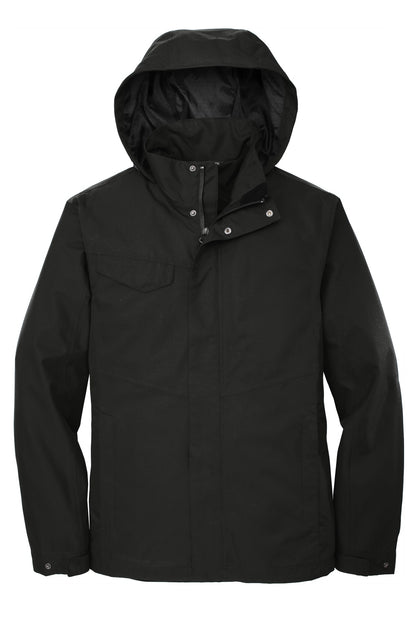 Front View of Deep Black Port Authority Collective Outer Shell Jacket. J900