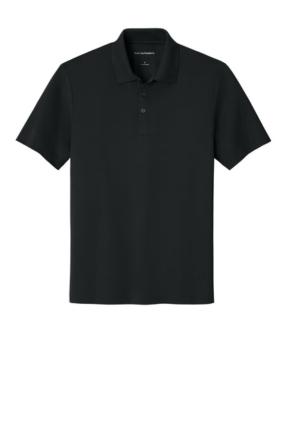 Front View of Deep Black Port Authority Eclipse Stretch Polo. K587