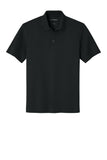 Front View of Deep Black Port Authority Eclipse Stretch Polo. K587