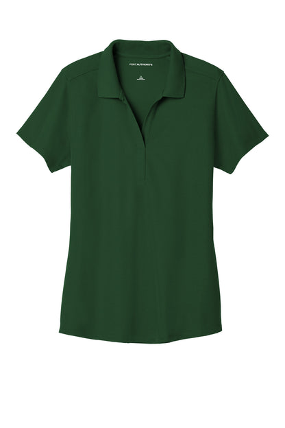Front View of Deep Forest Gn Port Authority Women's EZPerformance Pique Polo. LK600