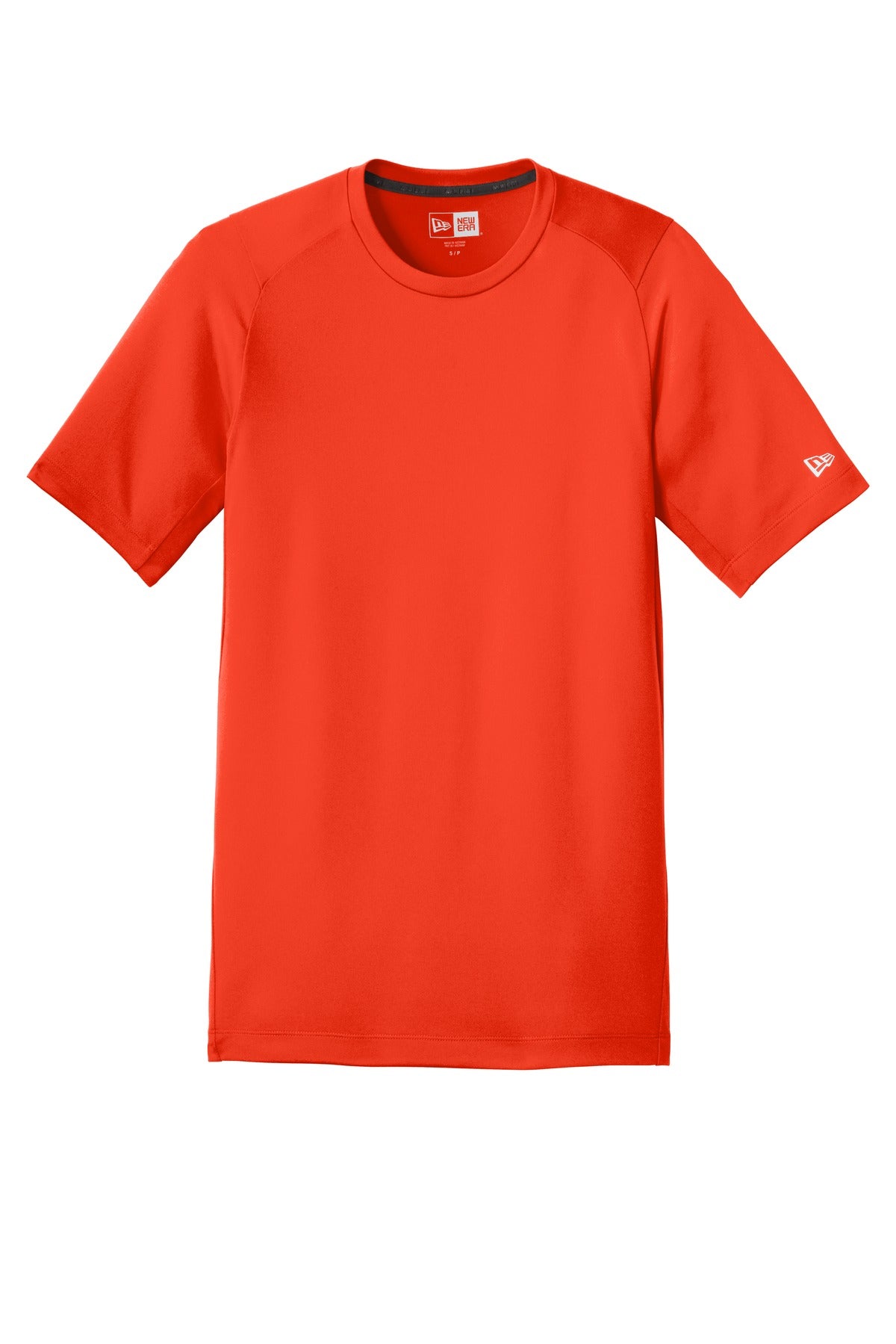 Front View of Deep Orange So New Era Series Performance Crew Tee. NEA200