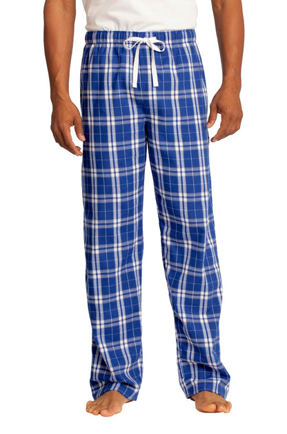 Front View of Deep Royal District Flannel Plaid Pant. DT1800