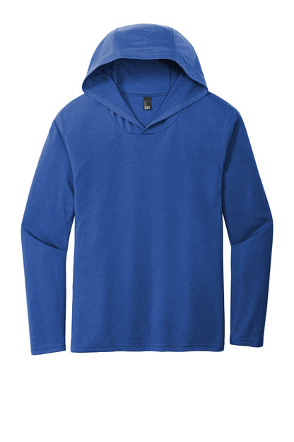 Front View of Deep Royal District Perfect Tri Long Sleeve Hoodie. DM139
