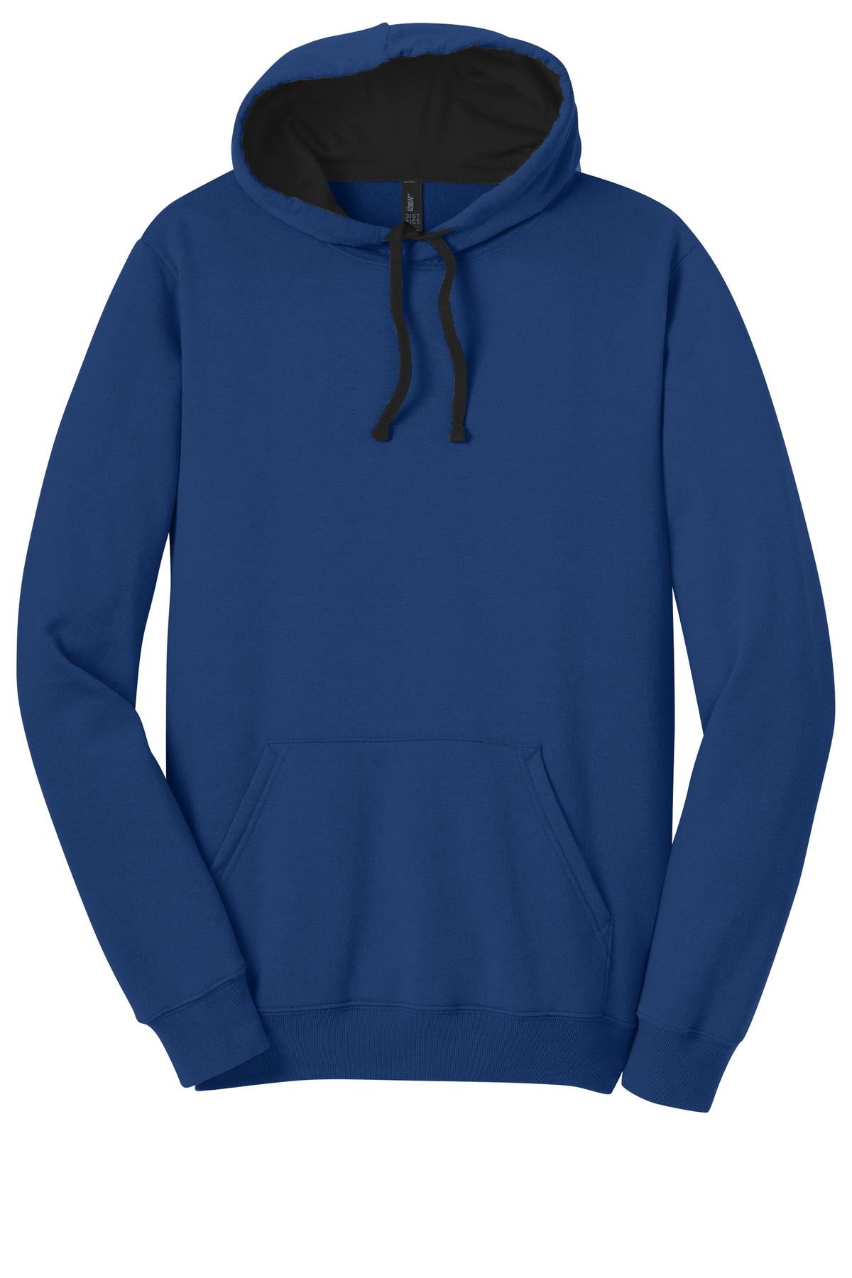 Front View of Deep Royal District The Concert Fleece Hoodie. DT810