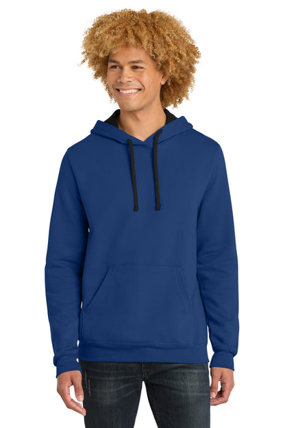 Front View of Deep Royal District The Concert Fleece Hoodie. DT810