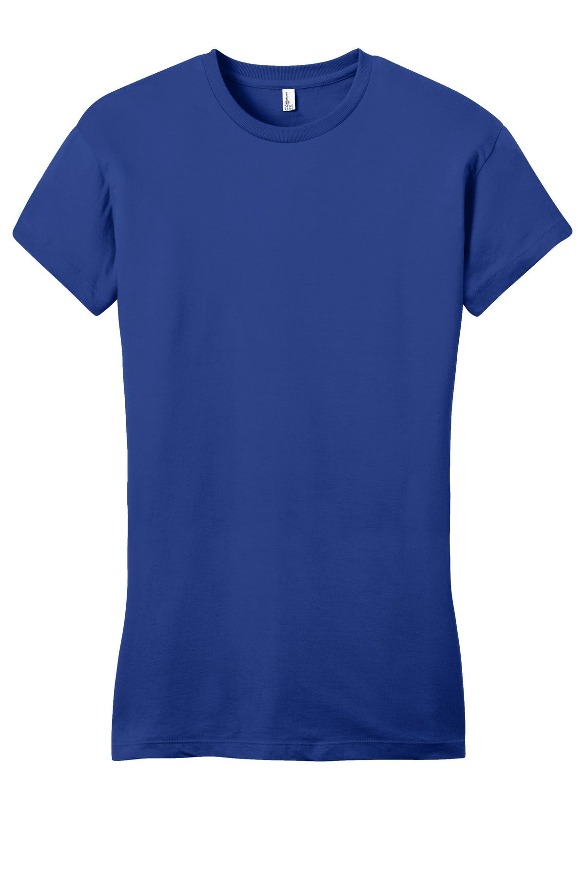 Front View of Deep Royal District Women's Fitted Very Important Tee . DT6001