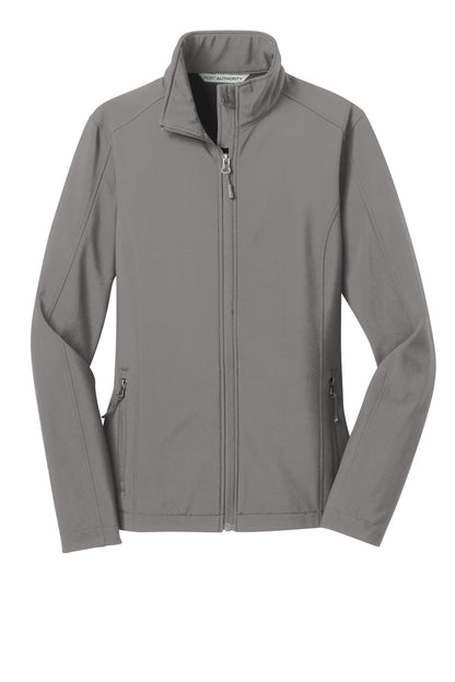 Front View of Deep Smoke Port Authority Women's Core Soft Shell Jacket. L317